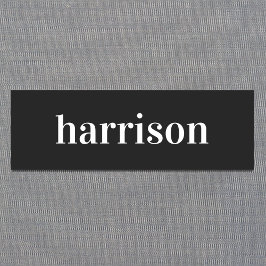 Minimal moderner Schwarz Namensschild