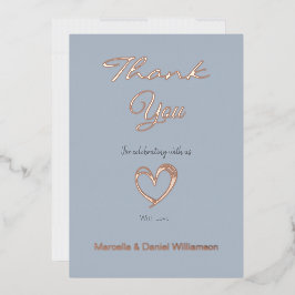 Minimal Modernes Herz und Skript Vielen Dank Folieneinladung