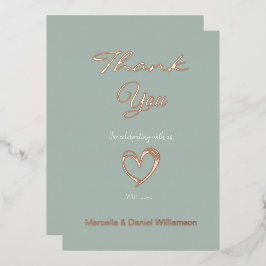 Minimal Modernes Herz und Skript Vielen Dank Folieneinladung