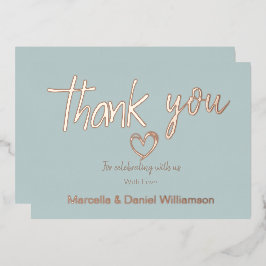 Minimal Modernes Herz und Skript Vielen Dank für I Folieneinladung