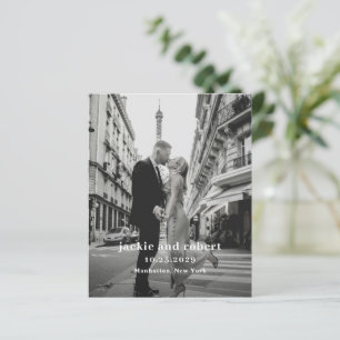 Minimal Modernes Hochzeitsprogramm für Fotos