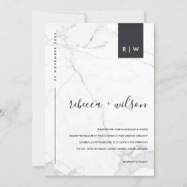 MINIMAL MODERNES MARBLE STONE TYPOGRAPHY WEDD EINLADUNG