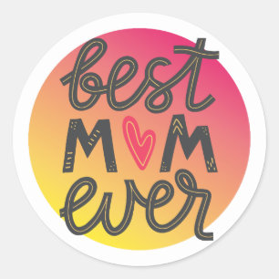 Minimal Mom Aufkleber beste Mutter überhaupt