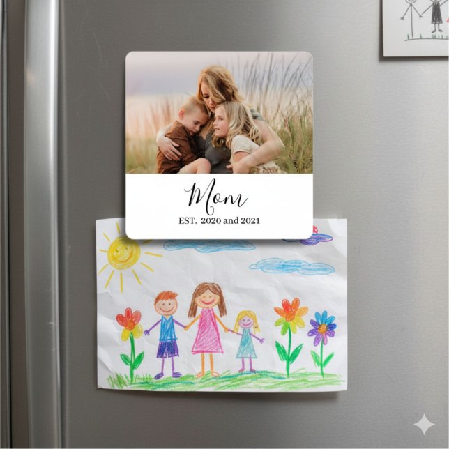Minimal Mom Etabliert Foto-Geschenk Magnet (Von Creator hochgeladen)