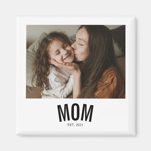 Minimal Mom Etabliert Foto Magnet (Vorne)