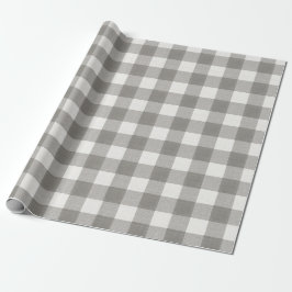 Minimal Monochrome Plaid Holiday Geschenkpapier