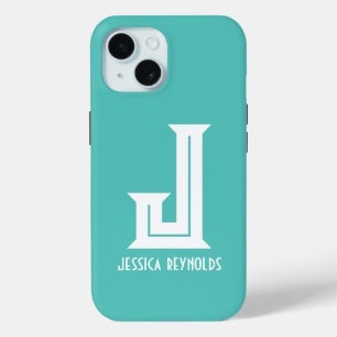 Minimal Monogram Aqua Case-Mate iPhone Hülle