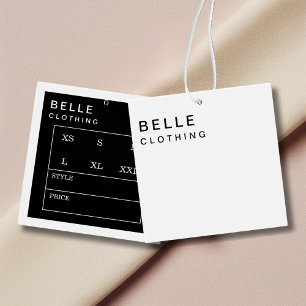 Minimal Monogram Modern Business Hang Tag