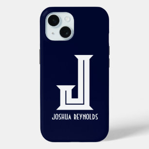 Minimal Monogram Navy Blue Case-Mate iPhone Hülle