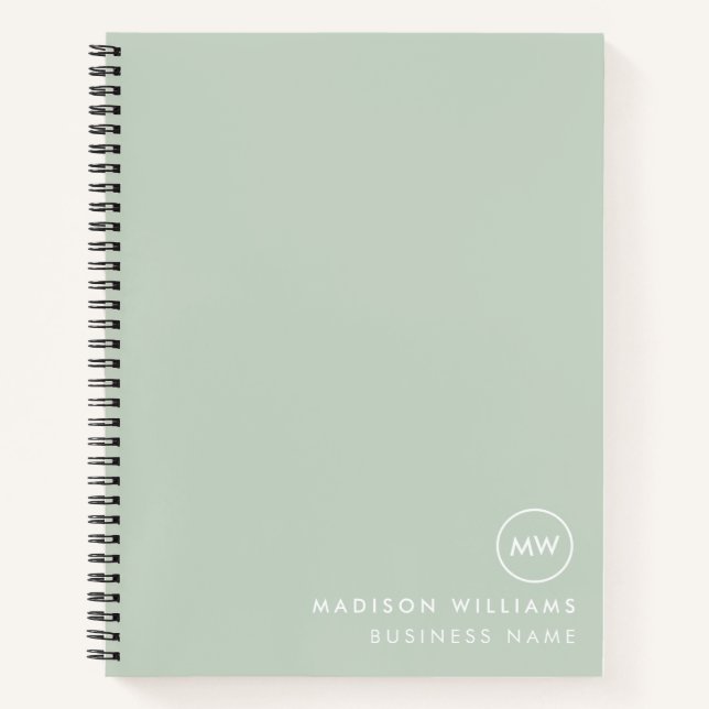 Minimal-Monogram-Notebook Notizbuch (Vorderseite)