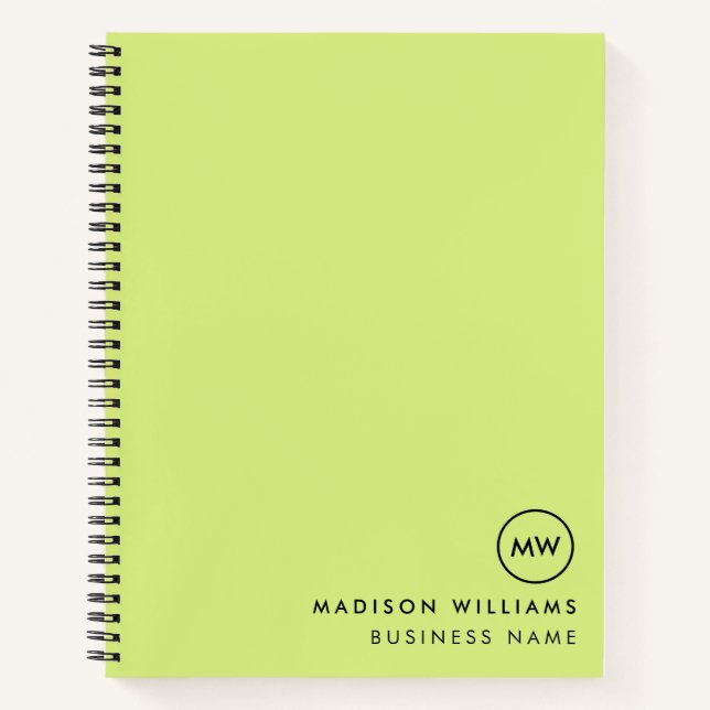 Minimal-Monogram-Notebook Notizbuch (Vorderseite)