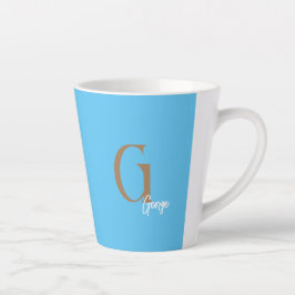 MINIMAL MONOGRAMM LATTE TASSE NAME EINFACH MODERN