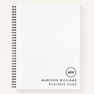 Minimal-Monogramm Notizbuch
