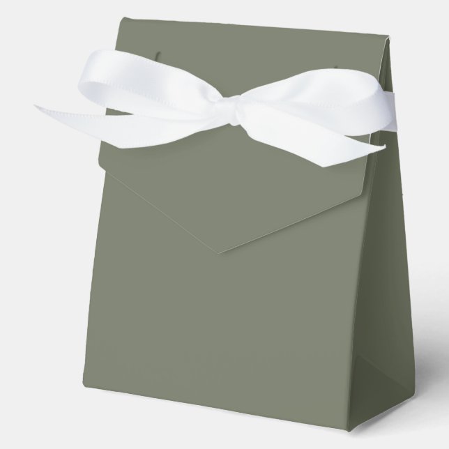 Minimal Moss Green Fevor Box mit Ribbon (Custom) Geschenkschachtel (Vorderseite)