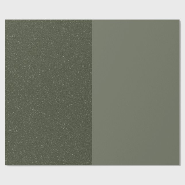 Minimal Moss Green Gift Wrap Paper - Anpassbar Geschenkpapier (Flach)