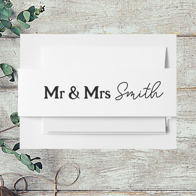 Minimal Mr. & Mrs. Invitation Bly Band (Von Creator hochgeladen)