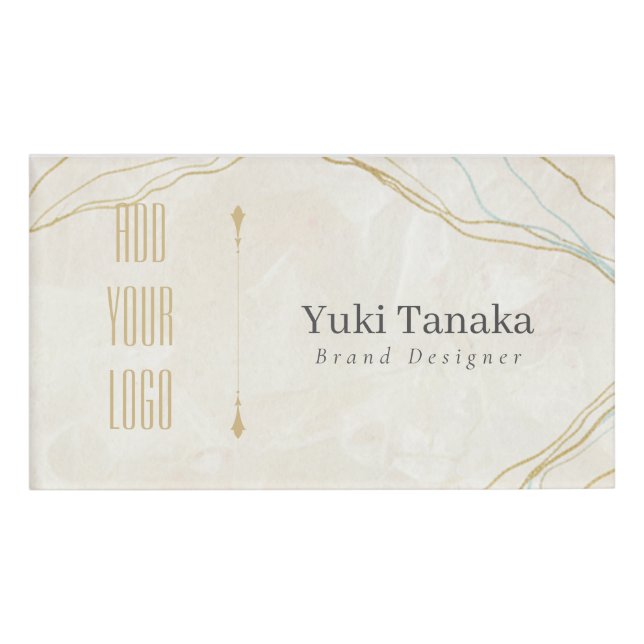 Minimal Name Badge | Elegant Magnetic Acrylic Name Namenschild (Vorderseite)