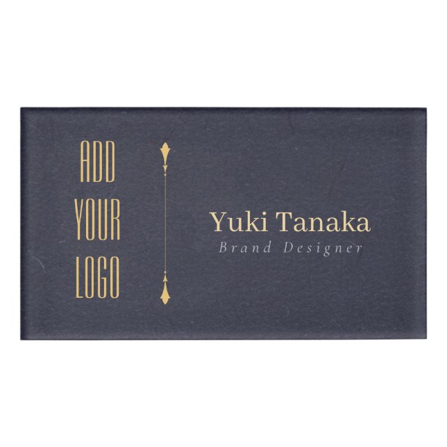 Minimal Name Badge | Elegant Magnetic Acrylic Name Namenschild (Vorderseite)