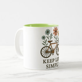 Minimal Nature Quote Design Zweifarbige Tasse