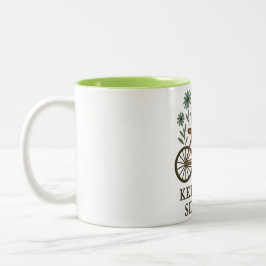 Minimal Nature Quote Design Zweifarbige Tasse