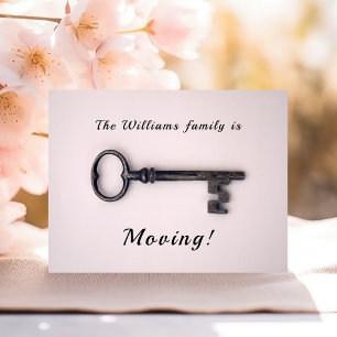 Minimal neue Zuhause-Adresse Alter Schlüssel auf R Postkarte