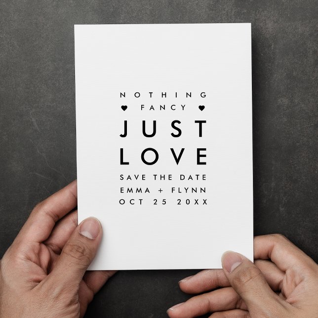 Minimal nichts Extravagant nur Liebe Save the Date (Von Creator hochgeladen)