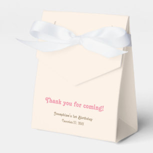 Minimal Niedlich Pink Bow Geburtstag Vielen Dank Geschenkschachtel