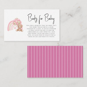 Minimal niedlich rosa moderne Teddybärengehege Begleitkarte