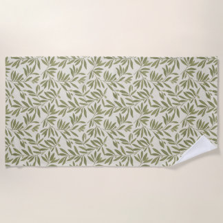Minimal Olive Branch Pattern Strandtuch