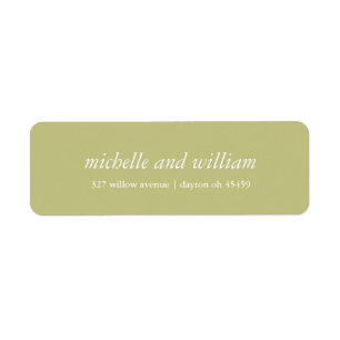 Minimal Olive green Hochzeit personalisiert