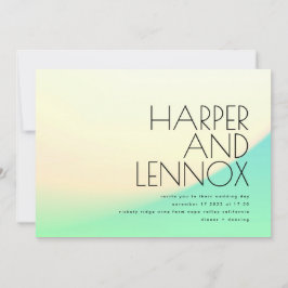 Minimal Ombre Gradient Gelb Grün tropisch Einladung