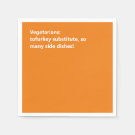 Minimal Orange Vegetarian Erntedank Haiku Serviette