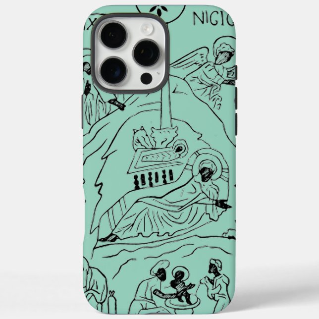 Minimal-Orthodoxe Krippe Case-Mate iPhone Hülle (Rückseite)