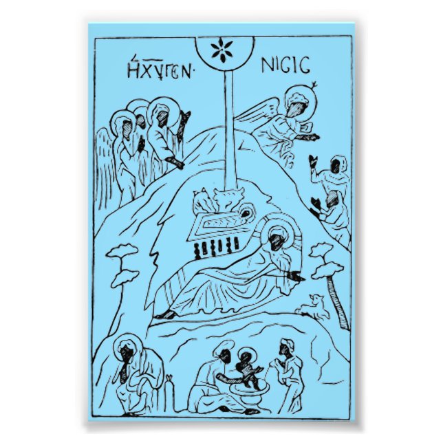 Minimal-Orthodoxe Krippe Fotodruck (Vorne)