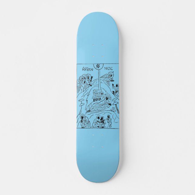 Minimal-Orthodoxe Krippe Skateboard (Vorne)