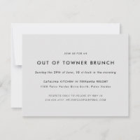 Minimal Out of Towner Brunch