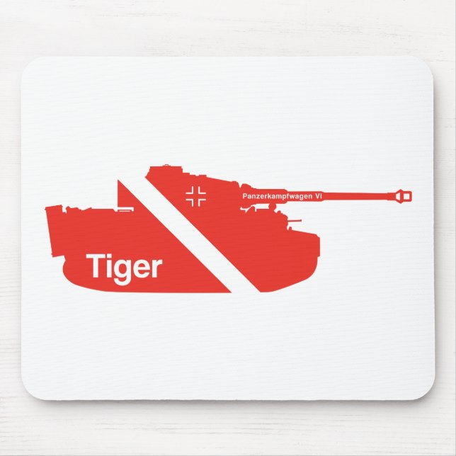 Minimal Panzerkampfwagen VI, rot Mousepad (Vorne)