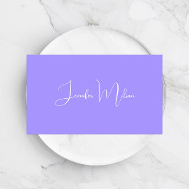Minimal Pastel Blue Hand geschriebene Typografie Visitenkarte