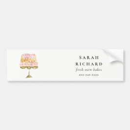 Minimal Pastel Farbenfrohe Bäckerei Autoaufkleber