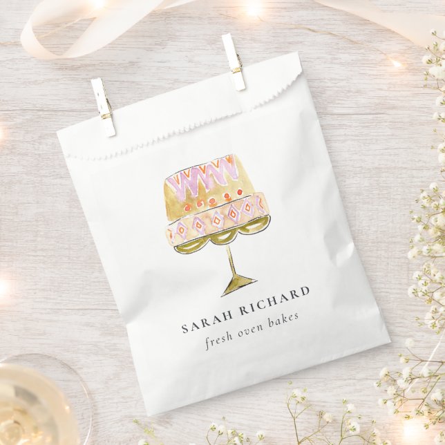 Minimal Pastel Farbenfrohe Bäckerei Geschenktütchen (Ausgeschnitten)