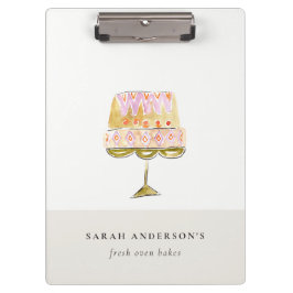 Minimal Pastel Farbenfrohe Bäckerei Klemmbrett