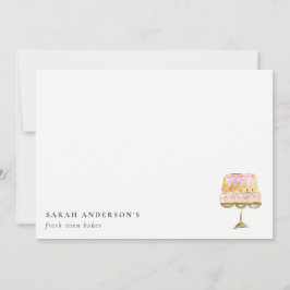 Minimal Pastel Farbenfrohe Bäckerei Mitteilungskarte