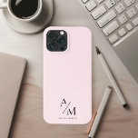 Minimal Pastel Pink Initial & Personalisiert Case-Mate iPhone Hülle<br><div class="desc">Schützen Sie Ihr Handy stilvoll mit diesem Minimal Pastel Pink Initial & Personalisiert iPhone 13 Pro Max Fall. Dieses elegante und minimalistische Design ist perfekt für alle, die Eleganz und Funktionalität schätzen. Der weiche pastellrosa Hintergrund verleiht dem Ganzen eine Touch von Eleganz, während der personalisierte Anfangs- oder Name es zu...</div>