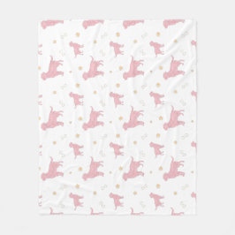 Minimal Pastel pink Labrador Retriever Blanket  Fleecedecke
