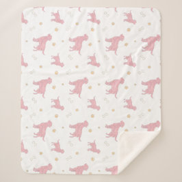 Minimal Pastel pink Labrador Retriever Blanket Sherpadecke