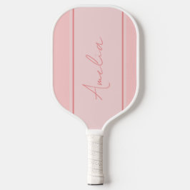 Minimal Personalized Blush Pink Pickleball Schläger