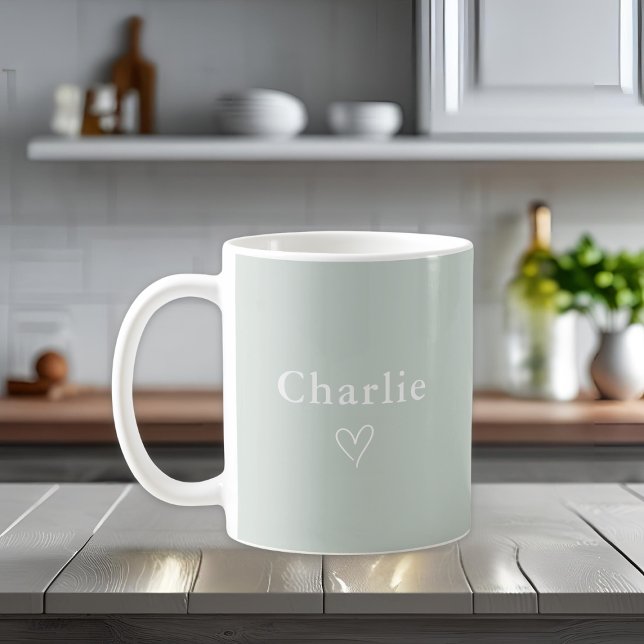 Minimal Personalized Name Mug Kaffeetasse (Von Creator hochgeladen)