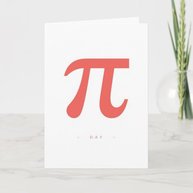Minimal Pi Day Symbol Design – Modern Math Graphic Karte (Vorderseite)