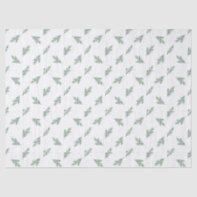 Minimal Pine Corporate Christmas Pattern Seidenpapier (Vorderseite)
