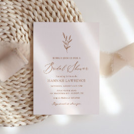 Minimal Pink Boho Brautparty Einladung